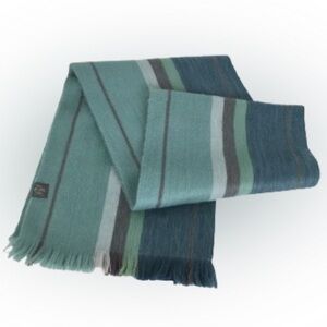 Uno Alla Volta Blue Alpaca Wool Blend Scarf Blue Teal Luxurious Winter Scarf